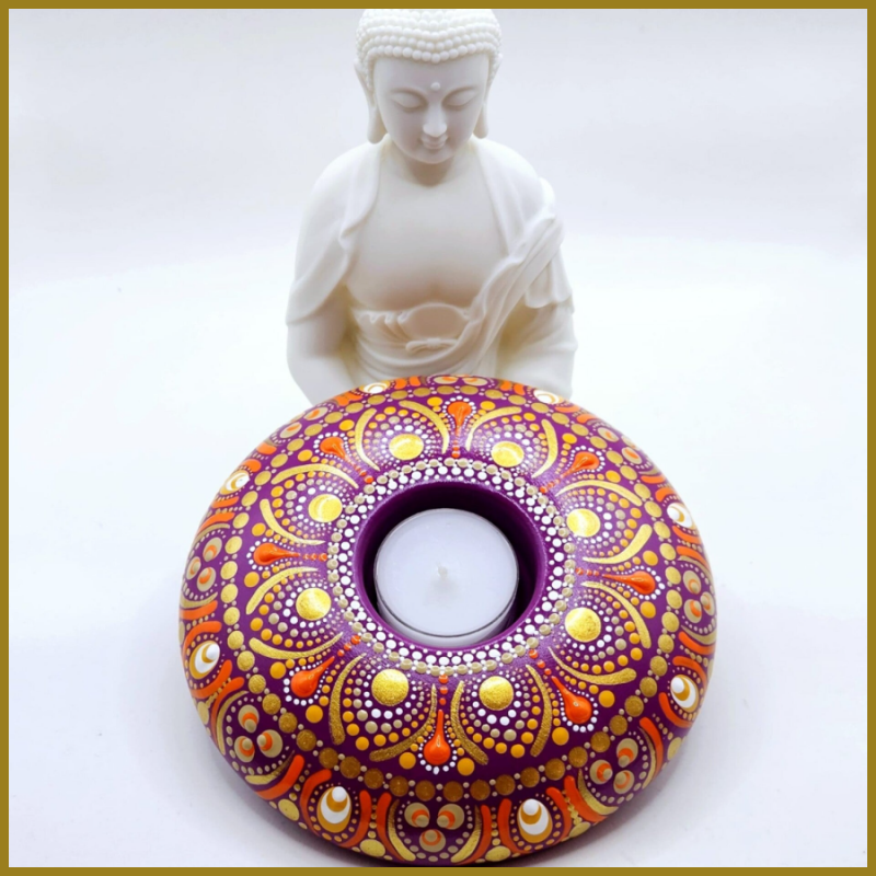 Mandala Stein und Buddha