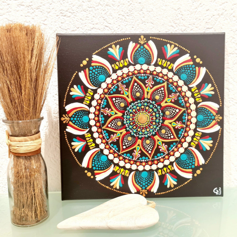 Mandala Leinwand 30x30cm