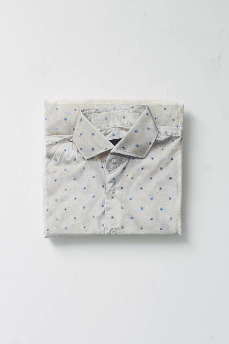 Overhemd (Shirt), 32 x 32 cm, 2024, Oil-paint on Cotton on Panel