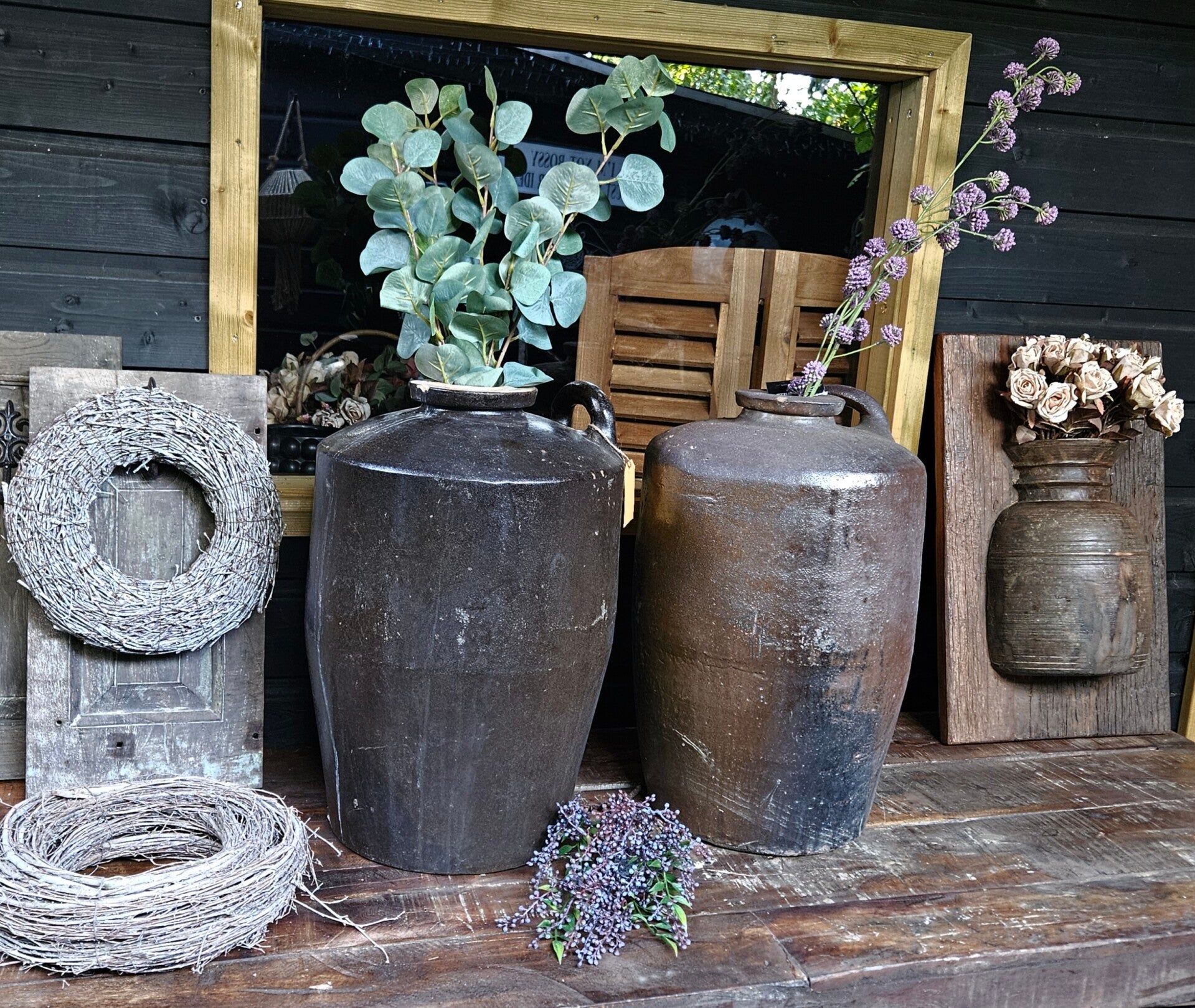 Oude gemberpot XL zwart