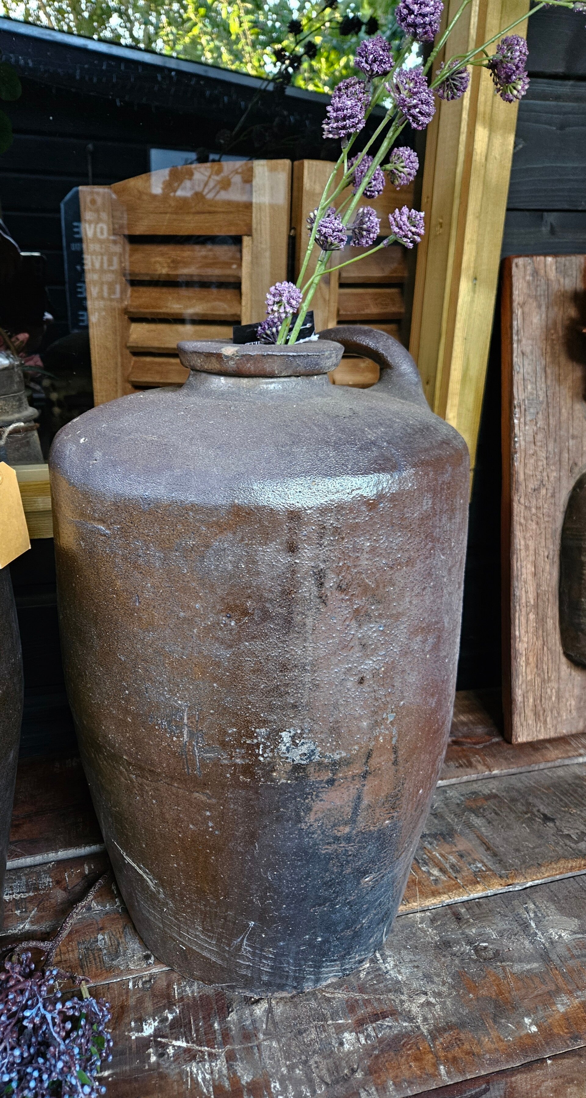 Oude gemberpot XL - bruin