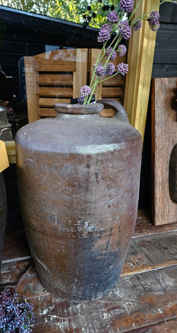 Oude gemberpot XL - bruin