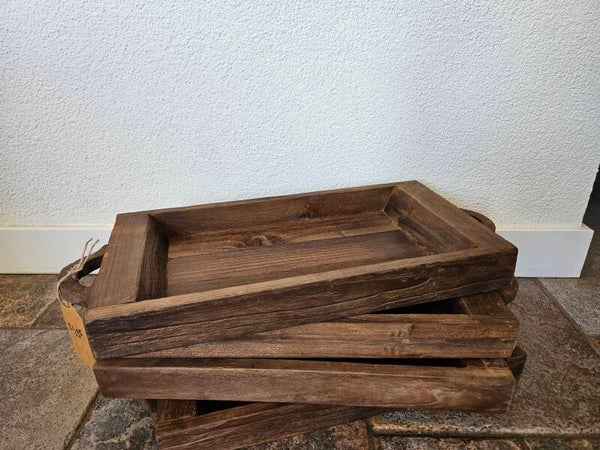 Robuust houten dienblad