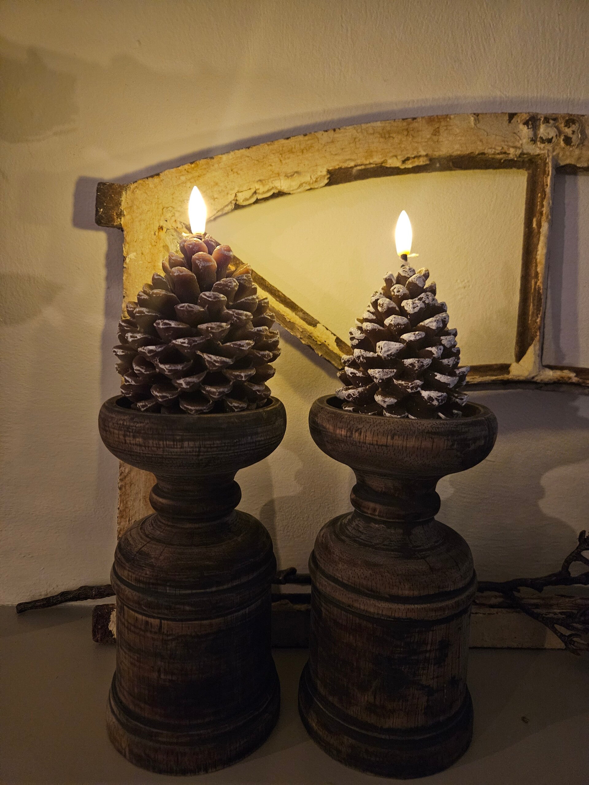 Dennenappel ledkaars S