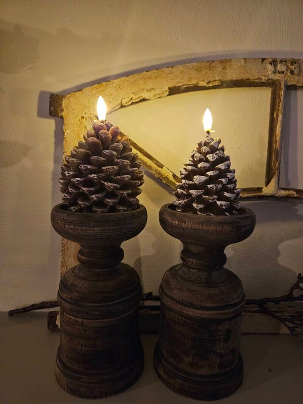 Dennenappel ledkaars S