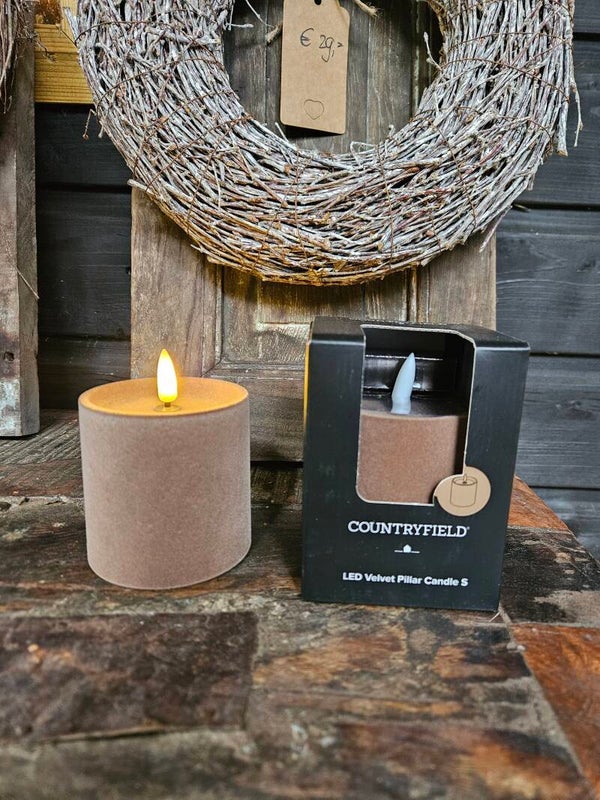 Stompkaars led velvet taupe maat S Countryfield