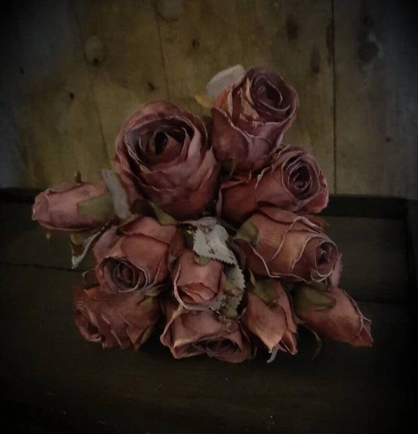 Boeket rozen - donkerroze