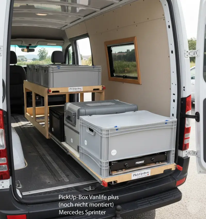 Heckauszug im Transporter eines Kunden