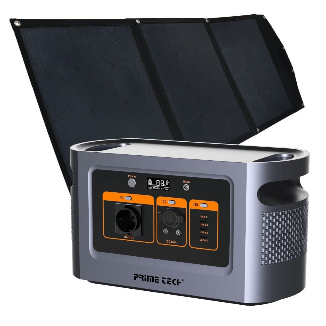 Powerstation 1200W mit Solarpanel