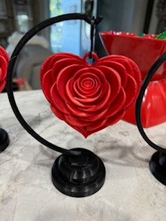 3D Printed Heart Rose (Made to Order)