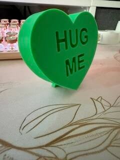 3D Print Conversation Heart "Hug Me"