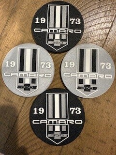 3D Printed 1973 Camaro 350 Round Coasters – Set of 4 (Made to Order)