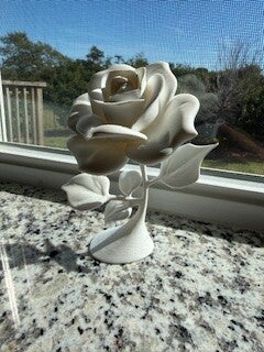 3D Printed Standing Rose - Decorative Flower (Made to Order)