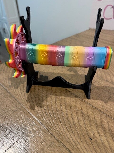 Collapsing 3D Printed Fidget Katana – Celestial Spiral