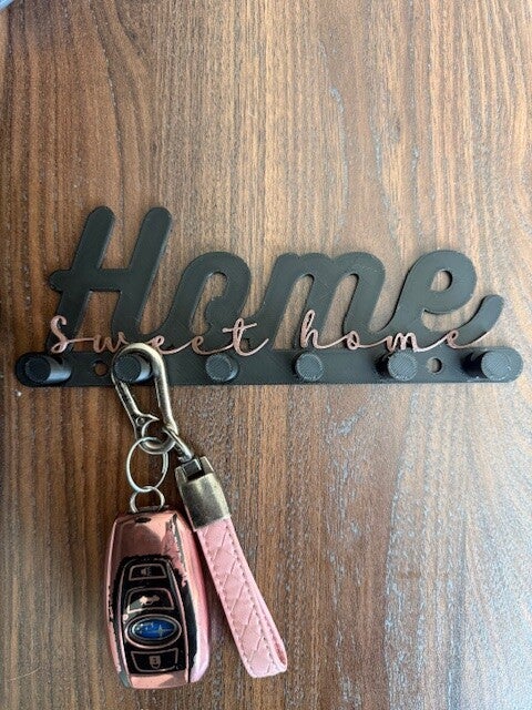 Home Sweet Home – 3D Printed Wall Key Hanger - Made to Order