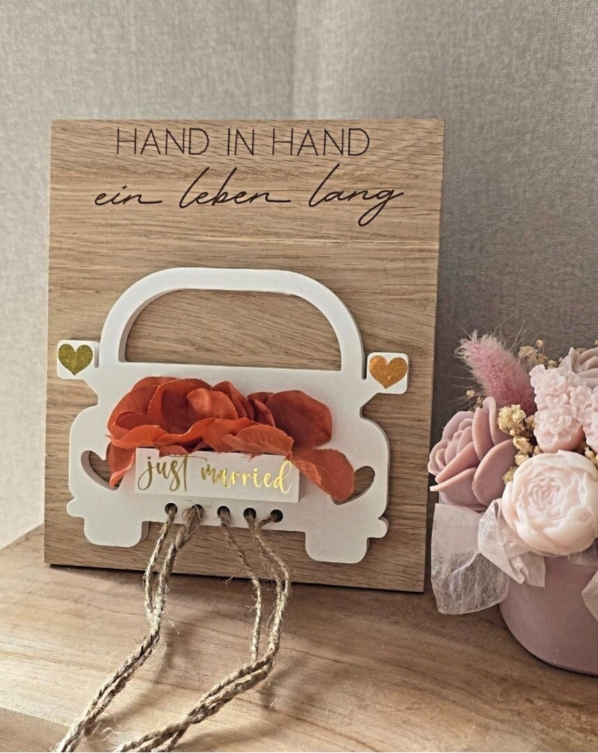 Geldgeschenk Zur Hochzeit "Hand in Hand"
