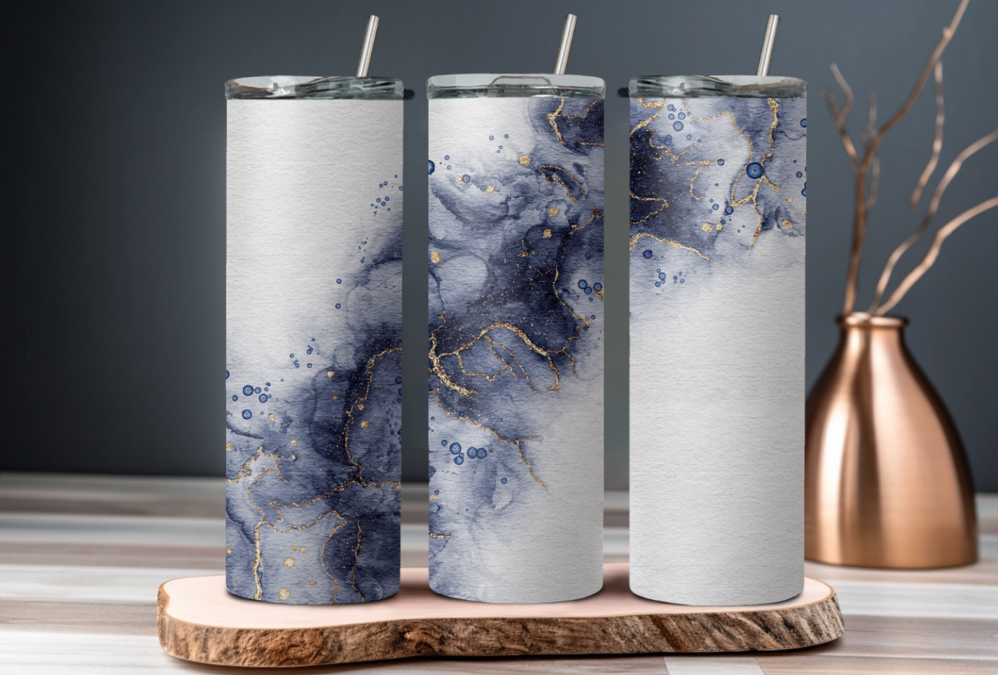 Thermobecher / Kaffeebecher / Tumbler "Marmor", personalisiert, Geschenkidee