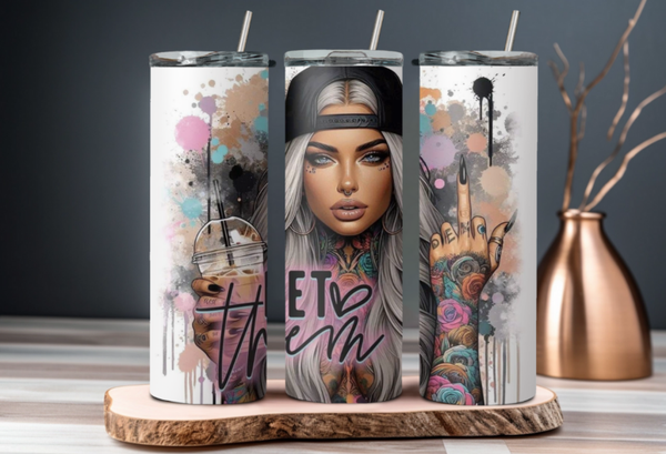 Thermobecher / Kaffeebecher / Tumbler "Let them", personalisiert, Geschenkidee