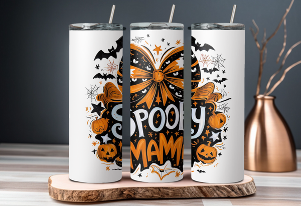 Thermobecher / Kaffeebecher / Tumbler"Spooky Mama", personalisiert, Geschenkidee