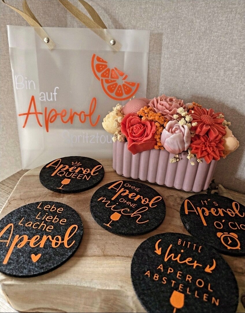 Filzuntersetzer "Aperol"