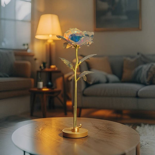 Rose blanche Iridescente