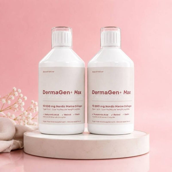 Vloeibaar Vis Collageen DermaGen+ MAX 15.000MG - 16 Actieve Ingrediënten - 1000ML (Kopie)