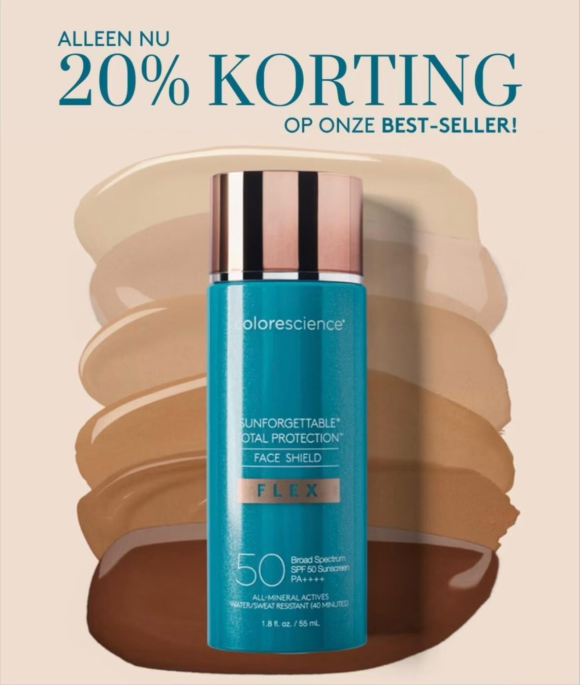 100% Minerale zonnebrand SPF 50 - Colorescience Total Protection® Face Shield Classic