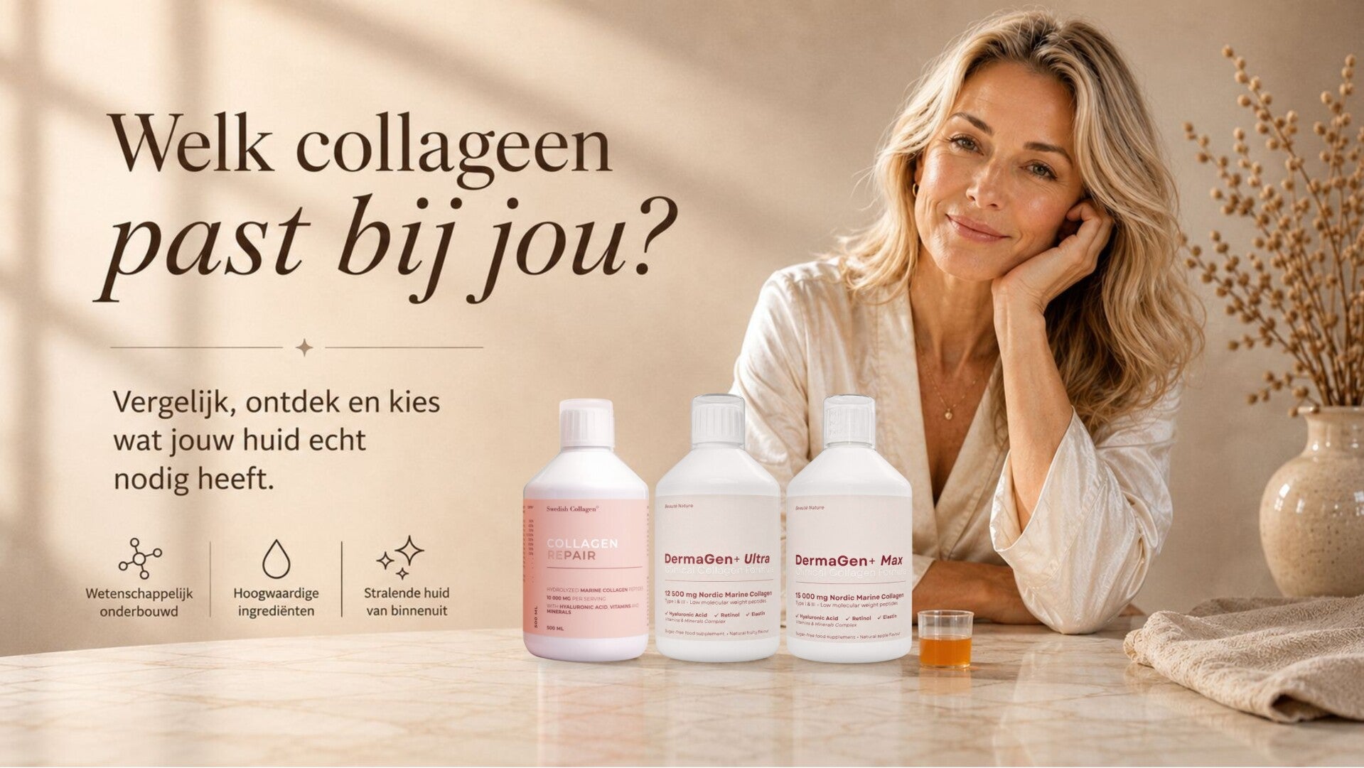 Beste collageen vergelijken, vloeibaar collageen supplement 