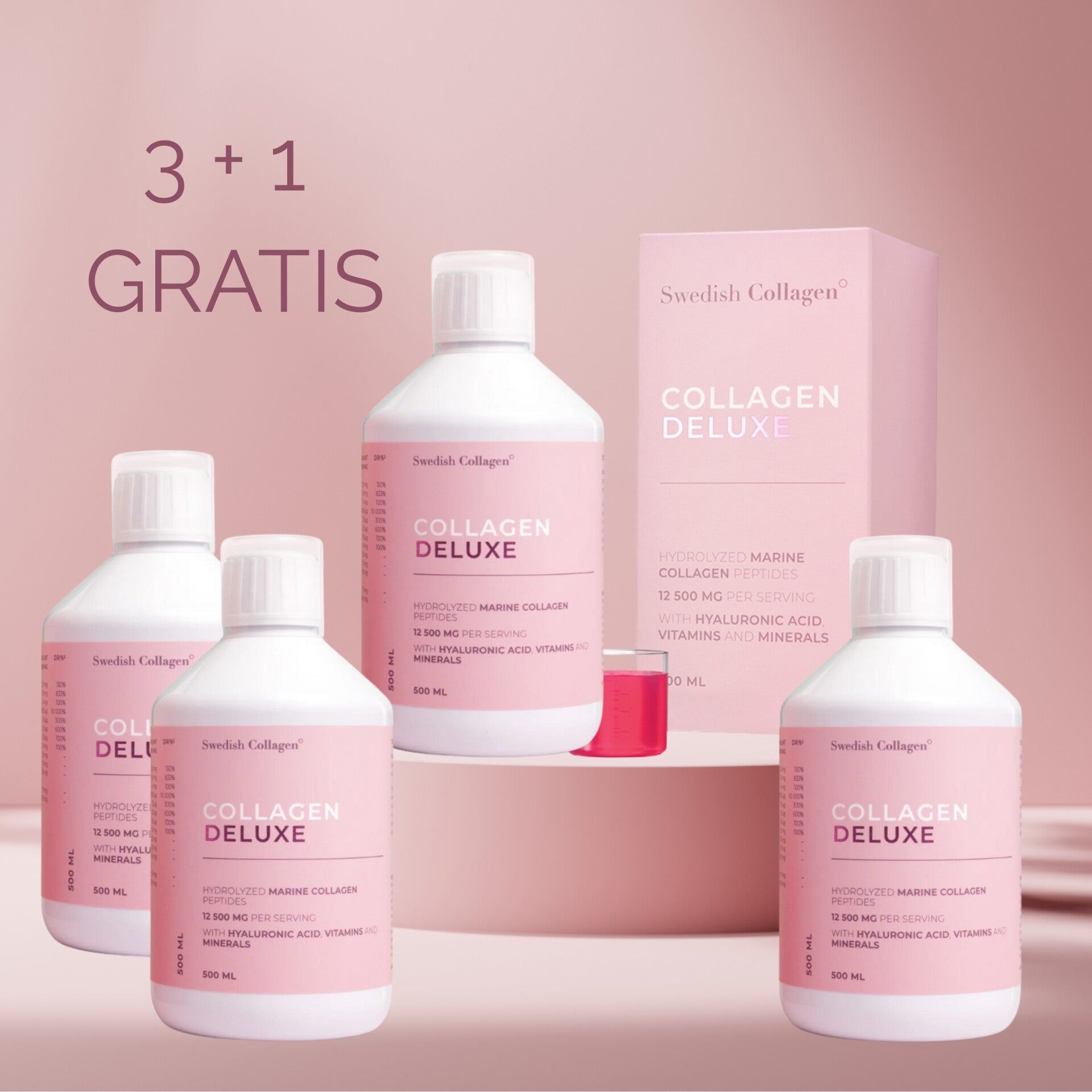 Swedish Collagen Deluxe kuur 3+1 gratis