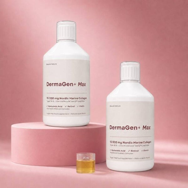 Vloeibaar Vis Collageen DermaGen+ MAX 15.000MG - 16 Actieve Ingrediënten - 1000ML