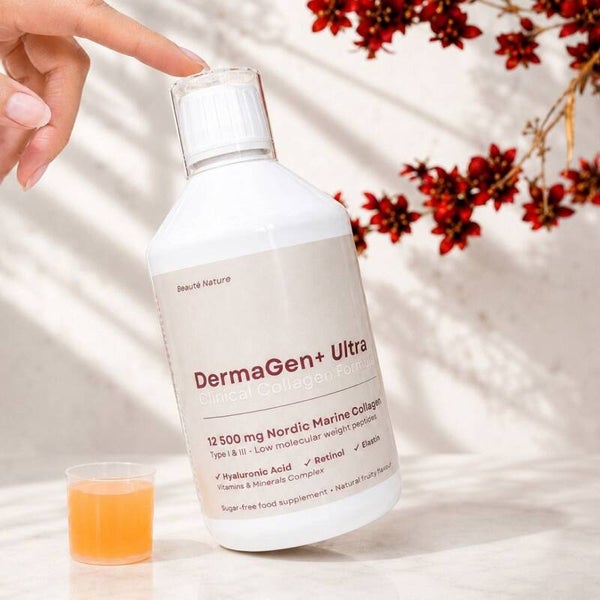 Vloeibaar Vis Collageen DermaGen+ ULTRA 12.500MG - 16 Actieve Ingrediënten - 500ML
