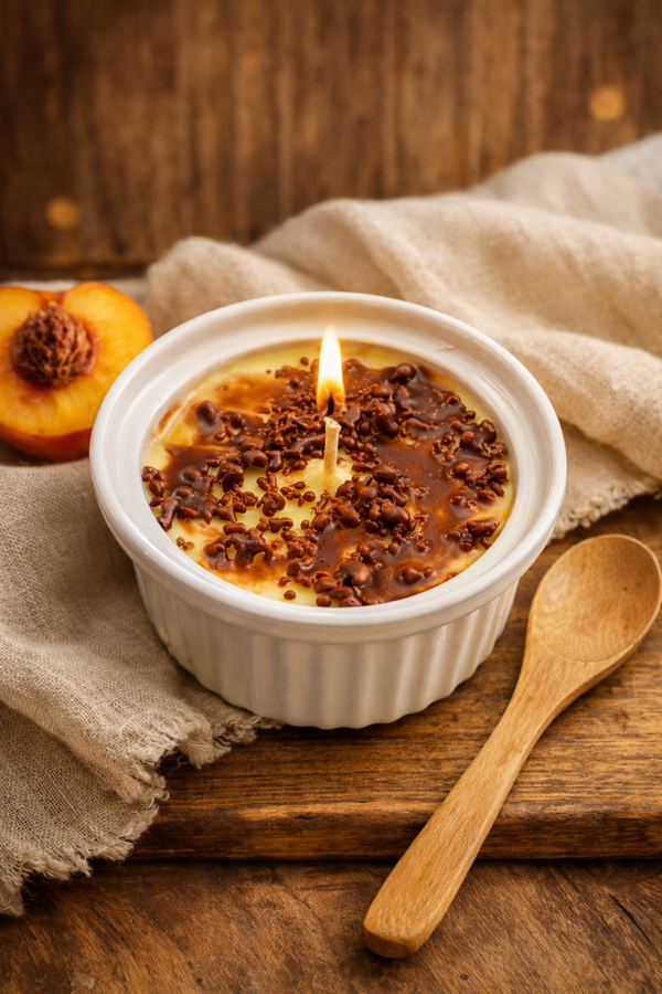 Geurkaars Crème Brûlée Perzik