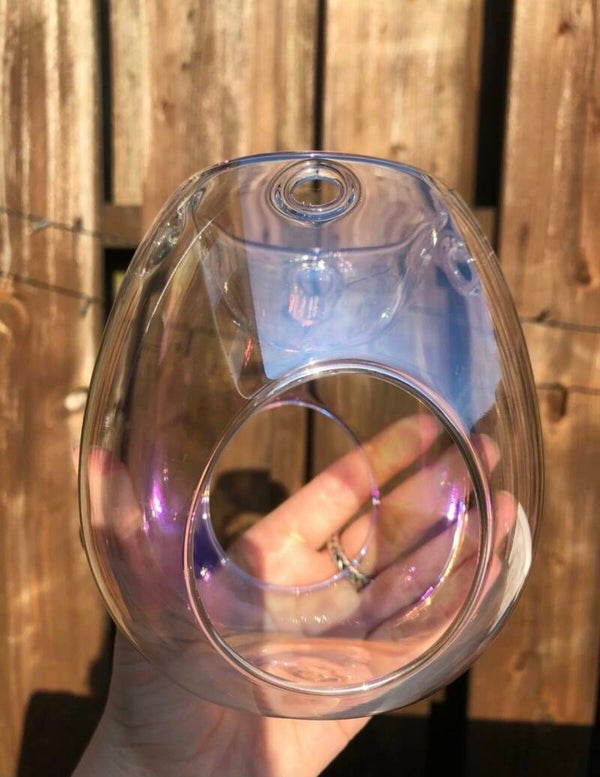 Glazen Wax Melt Brander Parel