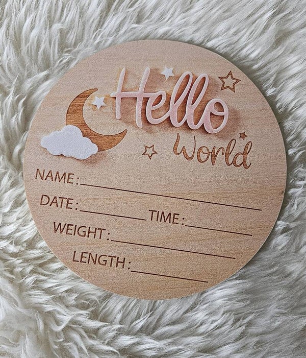 Hello world bordje roze