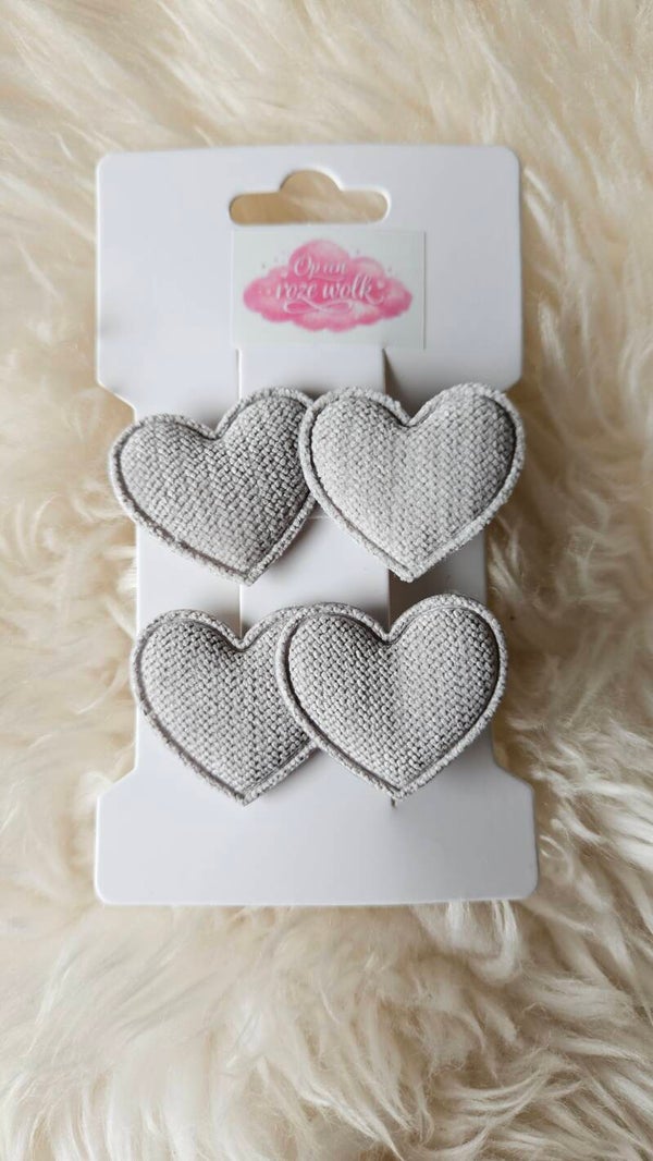 Haarclips twee hartjes