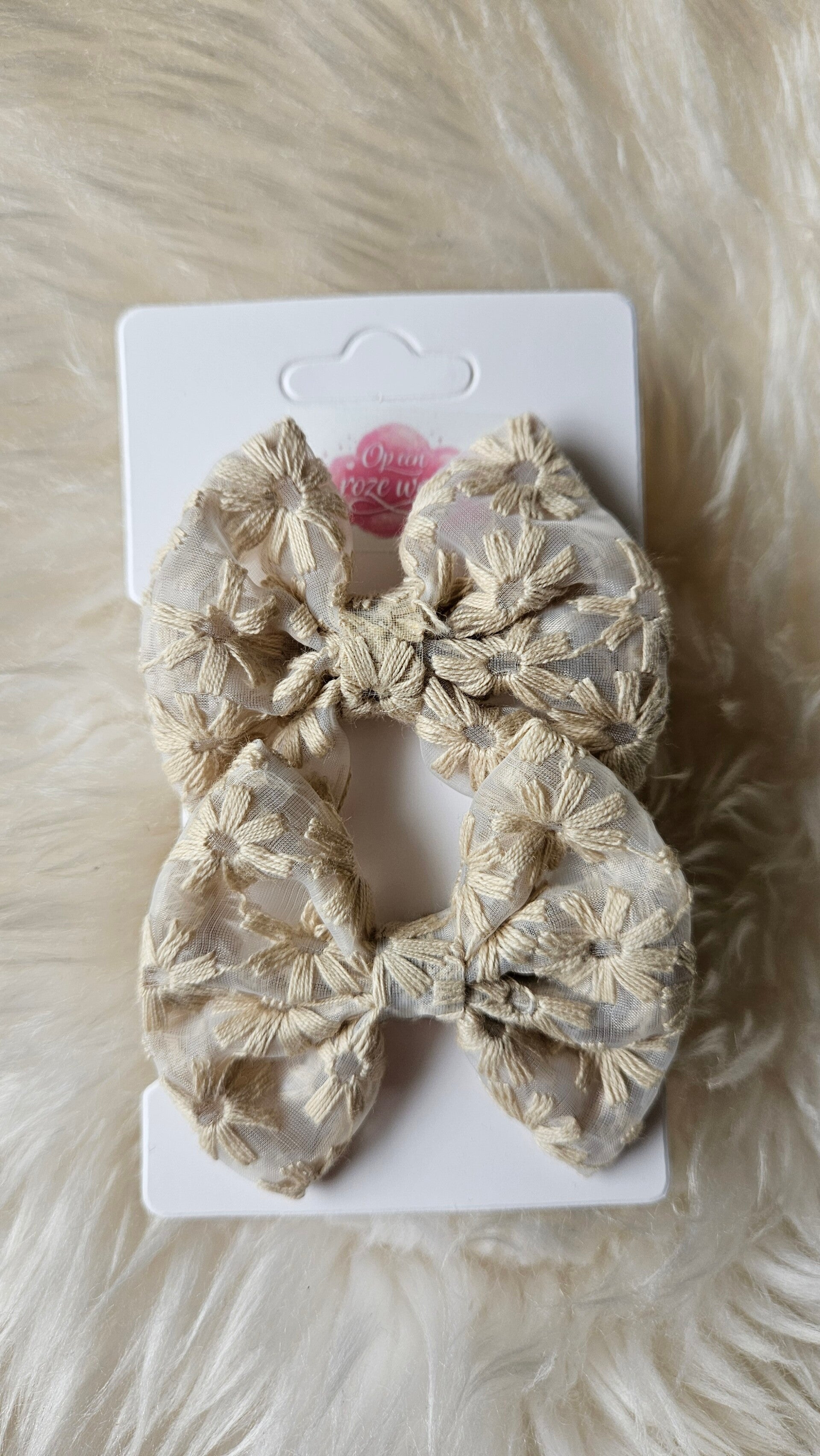 Haarclips strik bloem