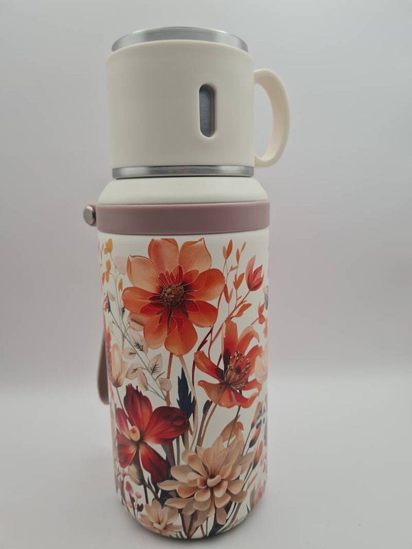 Theemosfles met kopje en theefilter 600ml