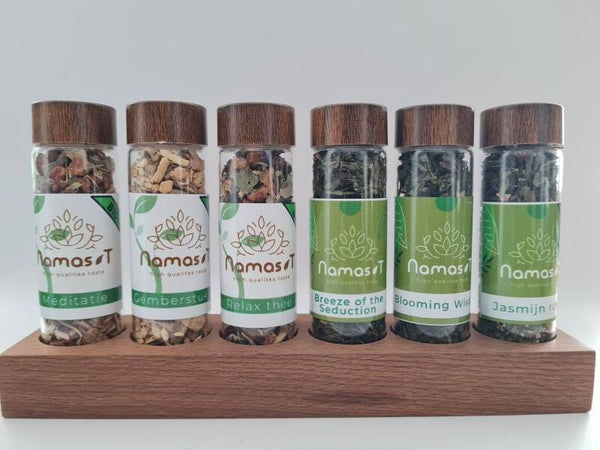 Theeplank 6 soorten biologische thee