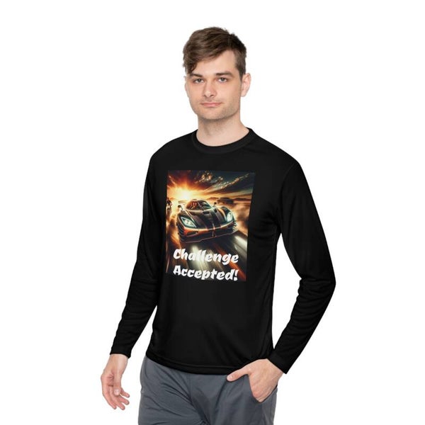 Challenge Accepted! Unisex Cars and Cigars TX Lightweight Long Sleeve Tee