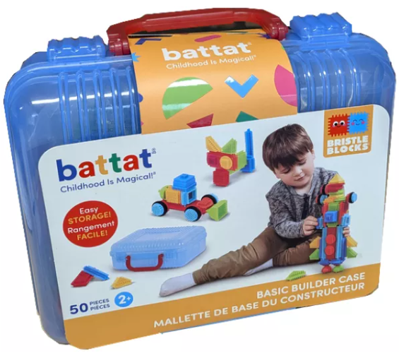 Bristle Blocks in koffer - 50 stuks