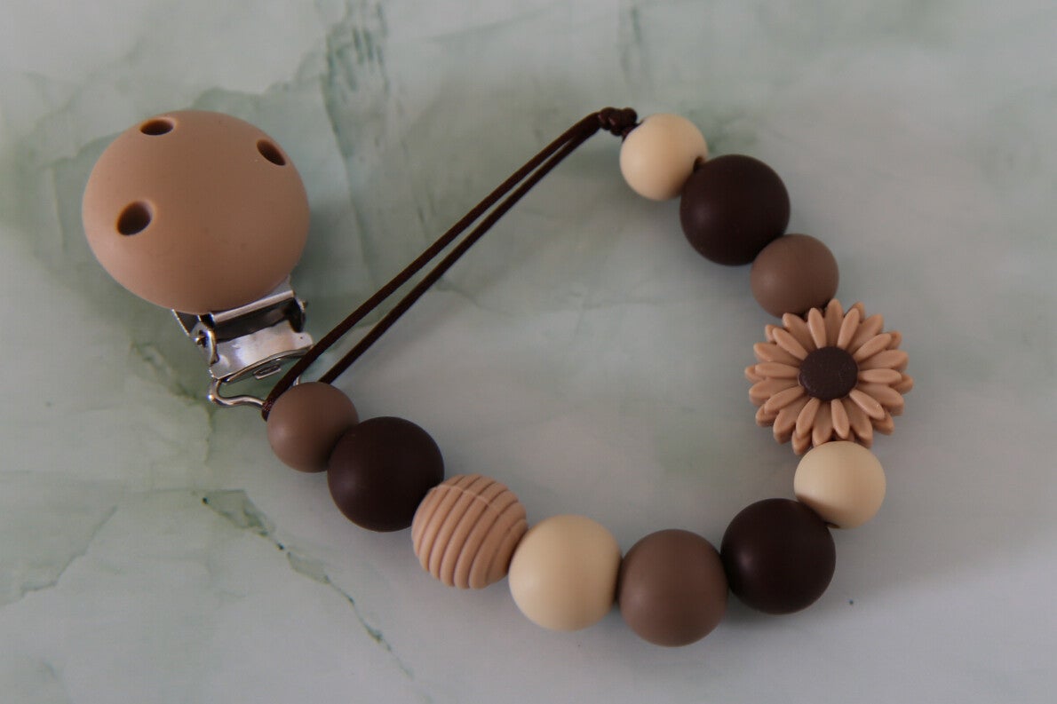 Speenkoord Bloem - Bruin