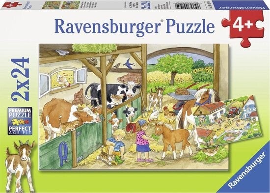 Puzzel 2x24 stukjes - Boerderij