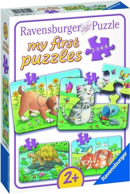 Puzzel 4 in 1 - Huisdieren