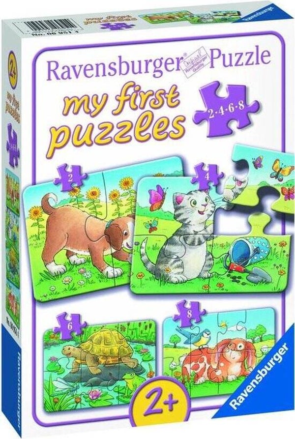 Puzzel 4 in 1 - Huisdieren