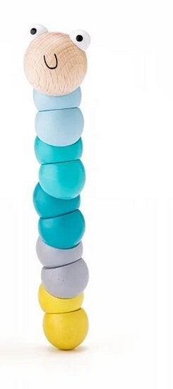 Houten regenworm - Blauw