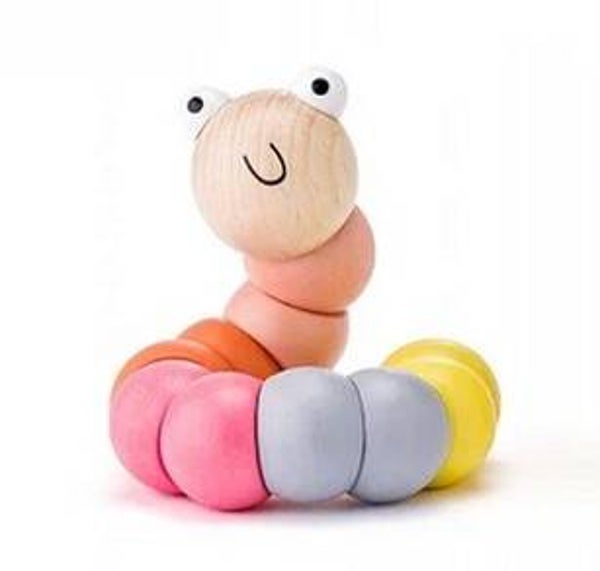 Houten regenworm - Roze