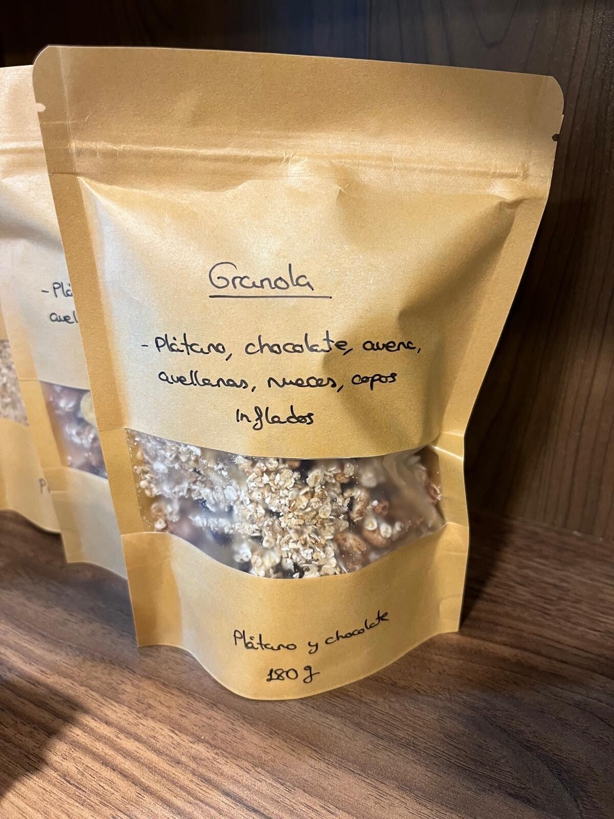 Granola Casera de Plátano y chocolate