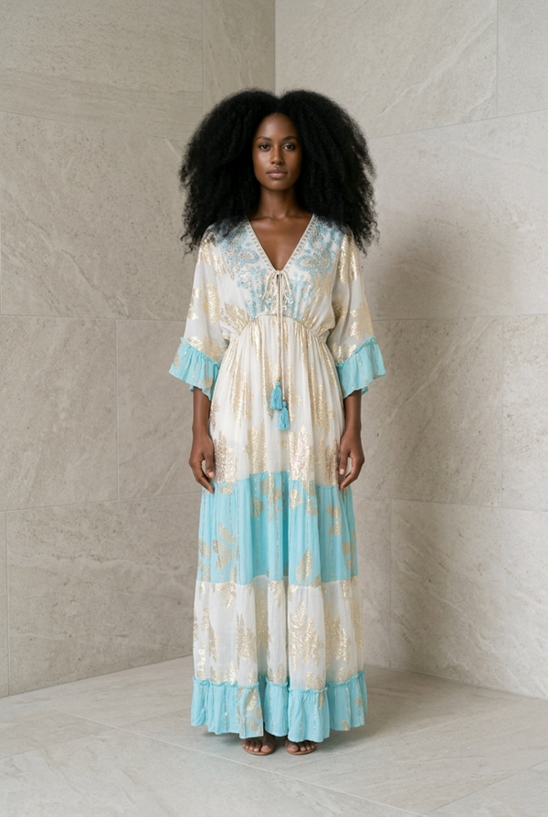 Jurk perzie blue