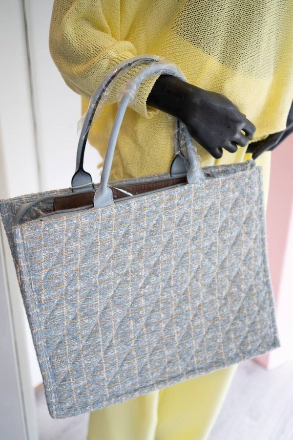 Tas licht blauw