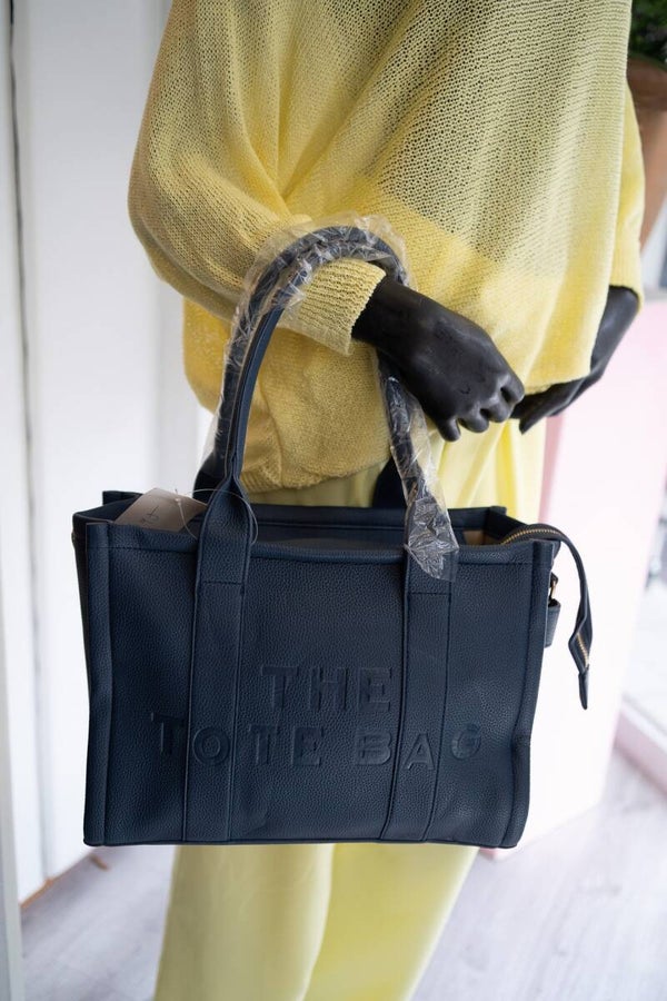 Blauw tas rietje